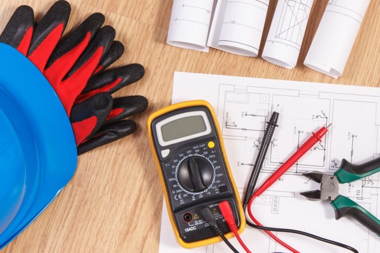 Electrical drawings, multimeter for measurement in electrical installation